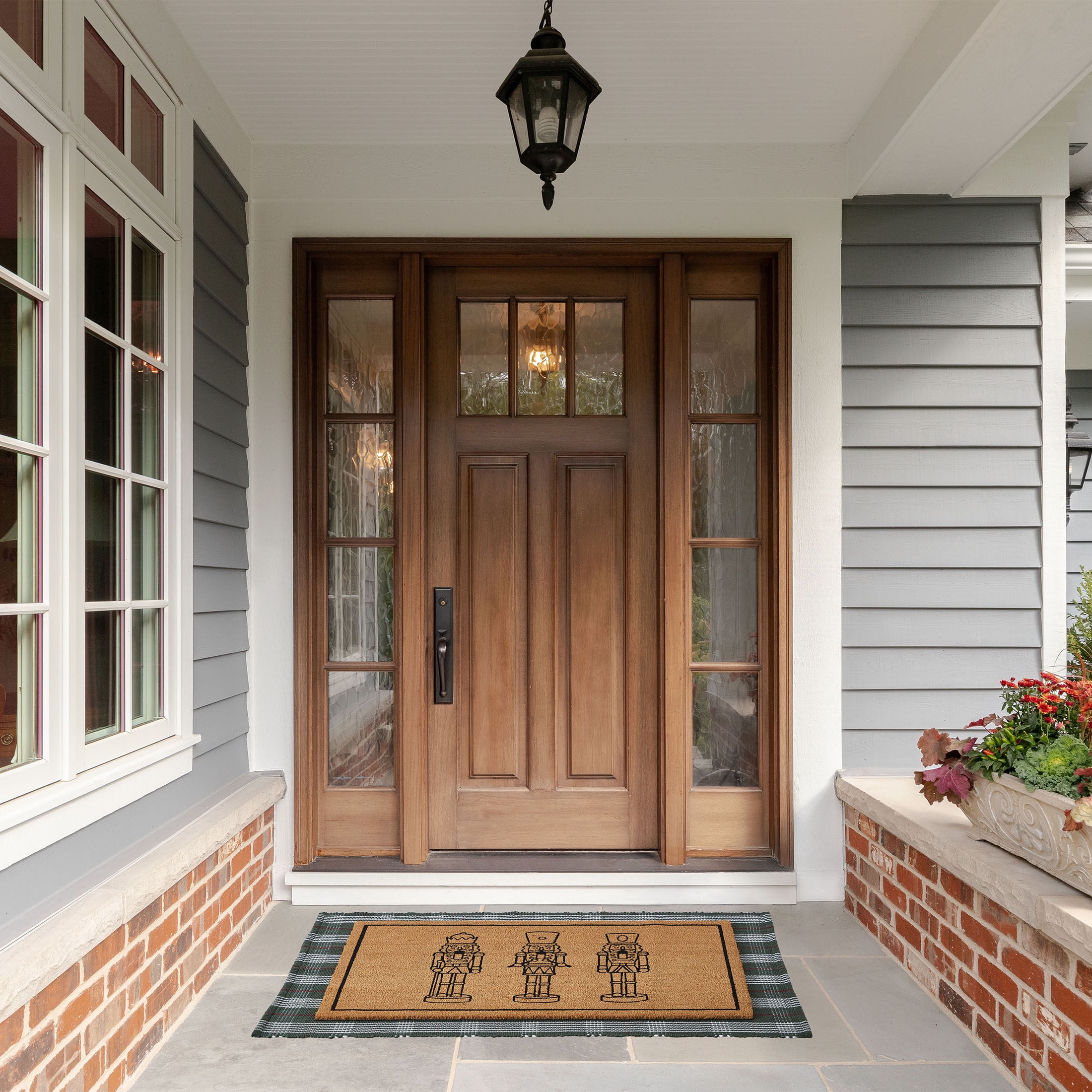 My Texas House Natural Nutcracker Outdoor Coir Doormat, 30" x 48"
