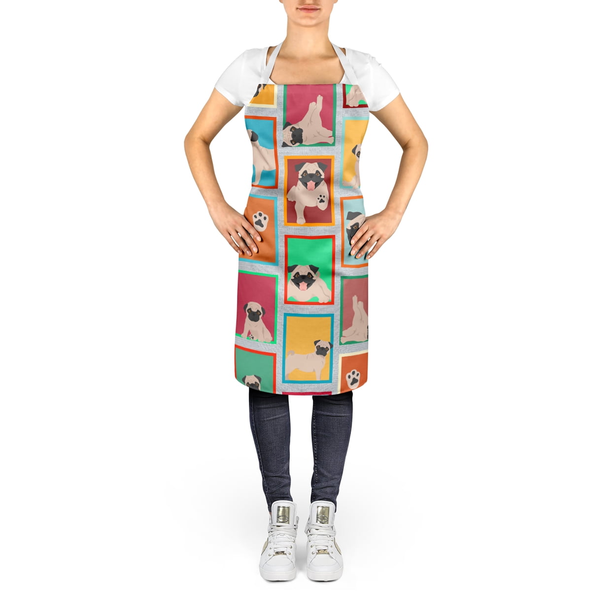 Lots of Fawn Pug Apron 27 in x 30 in