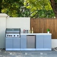 thumbnail image 3 of 94 Inch Bespoke 5B Modular Outdoor Kitchen in Matt Gray, 3 of 25