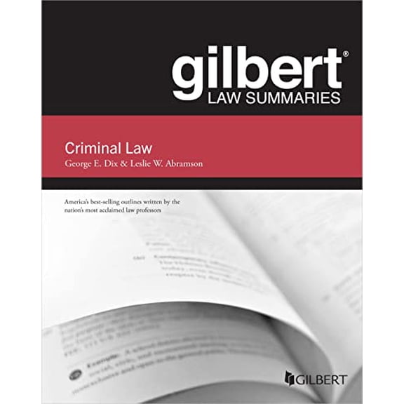 Pre-Owned Gilbert Law Summary on Criminal Law (Gilbert Law Summaries), 9781685613662, 1685613667, Paperback, 20 edition