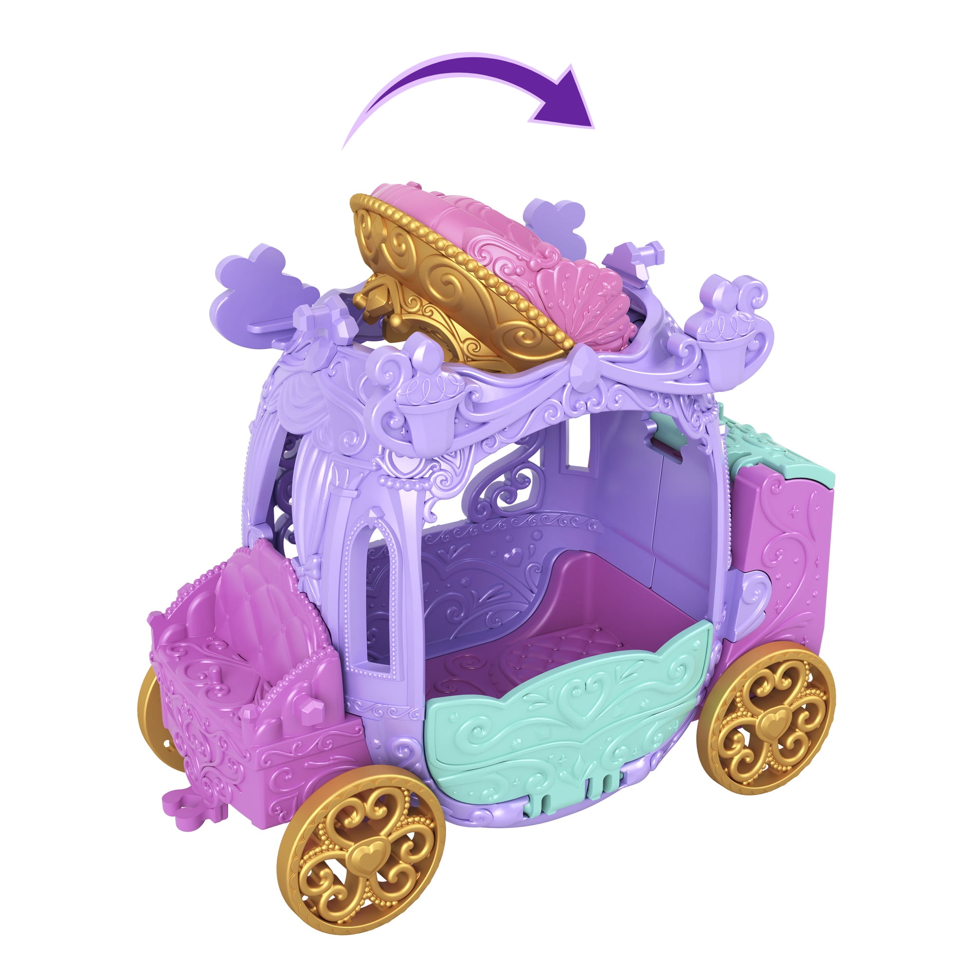 Disney Princess Carriage Reveal Surprise Small Doll, Vehicle & Figure (Characters May Vary)