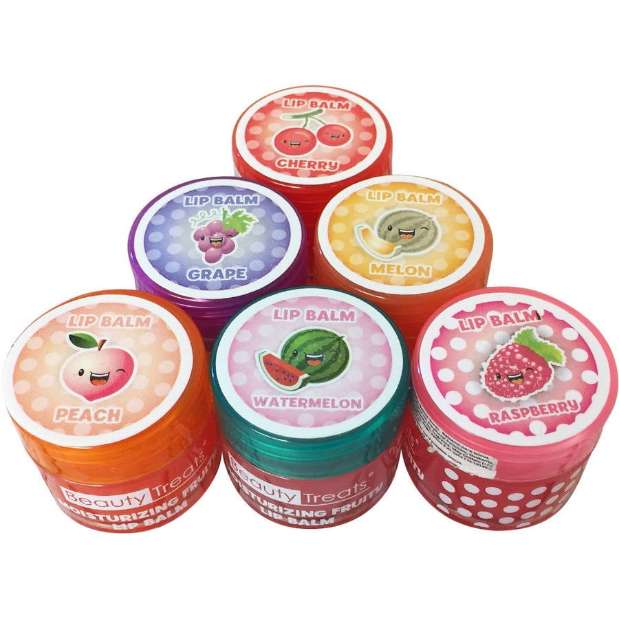 Beauty Treats Moisturizing Fruity Lip Balm Set, 6 pc