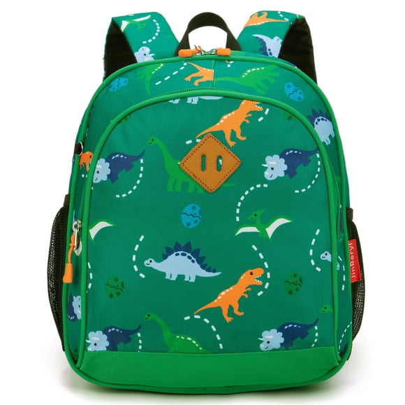 Mochila JinBeryl para niños pequeños con forma de dinosaurio 12 pulgadas color verde