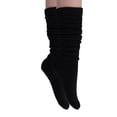 thumbnail image 2 of Slouchy Socks for Women Pack 3 Pairs Cotton Shoe Size 5 to 10 - Black, 2 of 14