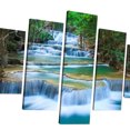 thumbnail image 4 of Arte decorativo moderno para sala de estar, pintura con núcleo de árboles, cascada, lienzo decorativo, pinturas al óleo 5 piezas Sweethay JJ22269-00, 4 of 6