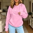 thumbnail image 3 of Women's Cat Pouch Hoodie Drawstring Long Sleeve Pullover Kitten Puppy Holder Top Large Pouch Pet Carrier Sweatshirts, 3 of 4