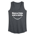 thumbnail image 3 of Coca-Cola - Coke And A Smile Mouth - Women's Racerback Tank, 3 of 5