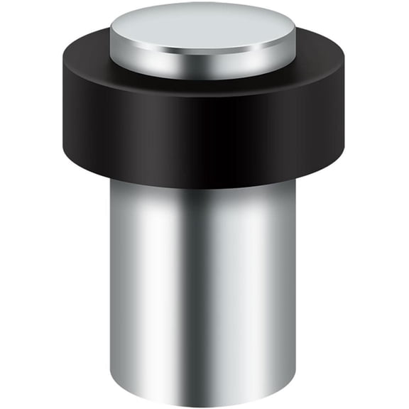 UFB7500U26 3" Heavy-Duty Round Universal Floor Bumper - Polished Chrome