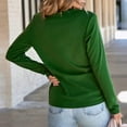thumbnail image 3 of Womens T Shirts Trendy Dressy Casual Long Sleeve Tops Crewneck Pleated Knit Solid Loose Blouses Athletic Top Women Our Womens Long Sleeve Plain Casual T Shirts for Women Womens Casual Summer Tops, 3 of 6