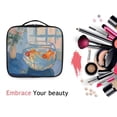 thumbnail image 6 of FORMRS Travel Makeup Bag Large Capacity Train Case Cosmetic Organizer with Adjustable Dividers, Blue Goldfish, 6 of 8