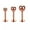 Rose Gold, variant on 3pcs Surgical Steel 3/4/5mm Ball Lip Stud Monroe Labret Tragus Bar Ring Piercing-Rose Gold