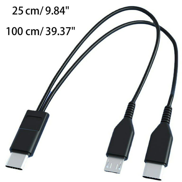 Mi 2-in-1 USB Cable (Micro USB to Type C) 100cm Black]Product Info
