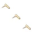 thumbnail image 3 of ZLight Stereo Plug Adapter Headphone Splitter Digital Cameras Audio Cable 90° Converter Accessories for Smartphone Microphone Gold 3Set, 3 of 6