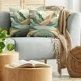thumbnail image 5 of Ambesonne Lake Throw Pillow Cover 2 Pack, Pastel Rising Mountains Art, 24", Seafoam Peach and Amber, 5 of 7