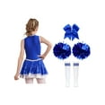 thumbnail image 2 of Linjinx Tenue de Chef de Cheerleading à Sequins Brillants pour Filles Robe de Danse Halloween Cosplay 02Bleu 12, 2 of 7