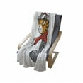 thumbnail image 4 of Ninja Cat Soft Flannel Fleece Throw Blanket, Nursery Themed Cartoon Warrior Character in Traditional Clothes, Cozy Plush for Indoor and Outdoor Use, 60" x 80", Multicolor, by Ambesonne, 4 of 6
