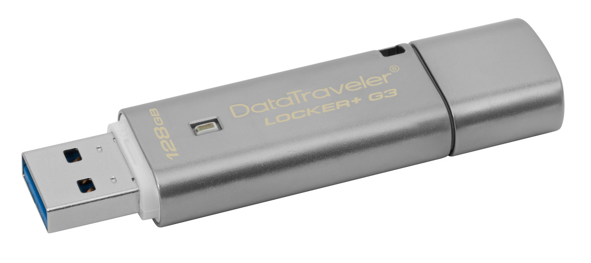 Kingston DataTraveler Locker+ G3 128GB Encrypted USB 3.0 (DTLPG3/128GB) - image 2 of 5