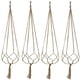 thumbnail image 3 of Colgador de macramé para plantas, cesta de cuerda Vintage para interiores y exteriores, 6 uds., 3 of 8