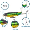 thumbnail image 3 of 10pcs Whopper Fishing Lure for Bass Popper Top Water Fishing Lures with Floating Rotating Tail Barb Treble Hooks in Saltwater Freshwater Plopping Lures Kit, 3 of 5