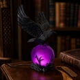 thumbnail image 3 of Halloween Gothic Dark Crow Desk Lamp, Vintage Black Bird Table Lamp with Spooky Silhouette Base, Mood Lighting Fixture for Nightstand, Office, Themed Party, Ghost House Atmosphere Decor, B, 3 of 7
