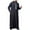 Black, variant on Thobe For Men Kaftan Long Sleeve Hooded Casual Middle East Cloth Shirt Gown Loose Fit Abaya Dubai Arab Robe,White,XL