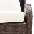 thumbnail image 3 of vidaXL Garden Corner Sofas 2 pcs Poly Rattan Brown, 3 of 4