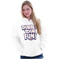 thumbnail image 4 of Dubble Bubble Double Your Fun Logo Hoodie Sweatshirt Women Men Brisco Brands M, 4 of 6