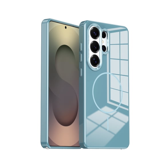 Slim Fit Magnetic Case designed for Samsung Galaxy S26, Compatible with MagSafe, Glossy Drop Protective Fashion Lightweight Shockproof Phone Case for Women Men, Blue