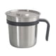 thumbnail image 2 of Taza de camping de acero inoxidable portátil con tapa Taza de café Drinkware Durable 448ml Taza de agua Taza de café para picnic Mochilero Viajes al Negro DYNWAVEMX Taza Senderismo, 2 of 8