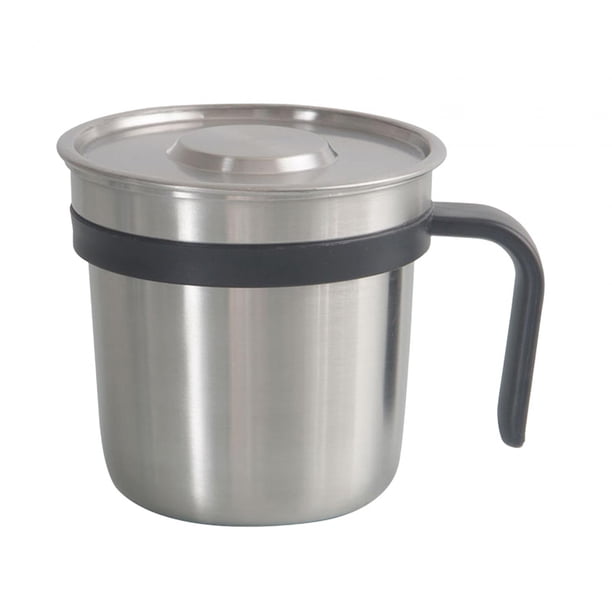 Camping Cup Ultralight 448ml Capacidad Taza de viaje Acero inoxidable 304 para viajes Negro Zulema Taza Senderismo