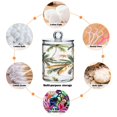 thumbnail image 4 of Ryvnso 2 Pack Qtip Holder Organizer Palm Tree Tropical Bathroom Cotton Swabs Cans Storage Canister, 4 of 7