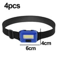 thumbnail image 2 of Paquete de 4 linternas LED para faros delanteros para adultos y niños, luz de inundación COB, lámpara de cabeza ultrabrillante, 2 of 6