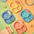 thumbnail image 4 of Ludlz 4Pcs/6Pcs Children's Tableware Set Creative Strawberry Train Your Baby to Eat with Confidence Cutlery Set, 4 of 8