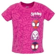 thumbnail image 5 of Marvel Spidey and His Amazing Friends Spider-Man Miles Morales Ghost-Spider Little Girls 3 Pack T-Shirts Toddler to Little Kid, 5 of 5