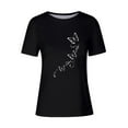 thumbnail image 5 of Summer Saving Wycnly Womens Tops Dressy Casual Fashion Comfy Breathable Loose Fit Pullover Tees Shirts Summer Short Sleeve Round Neck Tops Butterfly Print Blouse Black s, 5 of 5