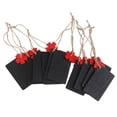 thumbnail image 1 of MasteelfCA 10pcs Mini Rectangular Hanging Wooden Blackboard Gift Price Tags (Red Flower), 1 of 8