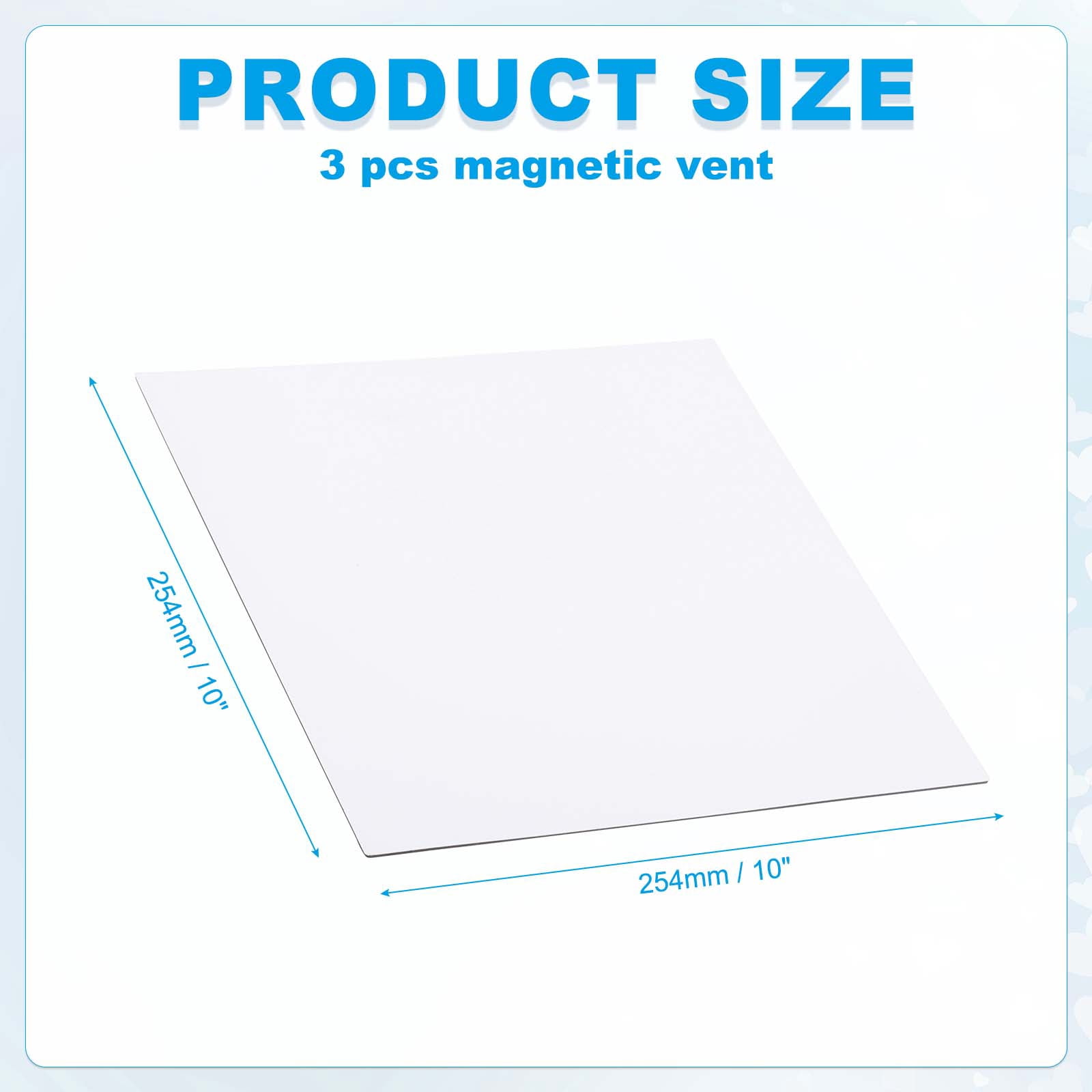 Magnetic Vent Covers Square Air Vent Covers Standard Air Register Cap for Wall Floor Ceiling HVAC 10" x 10"