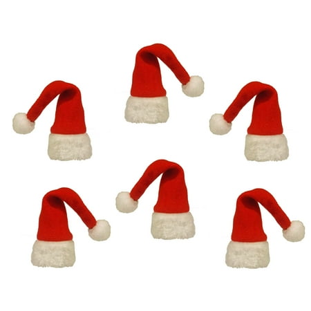 Hat Wine Bottle - Christmas Wine Bottle Santa Hat Toppers, Set of 6