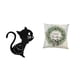 thumbnail image 1 of Reloj de pared con diseño de gato y dibujos animados para colgar en la pared, funda de almohada decorativa navideña, suave, de poliéster y acrílico, s, 1 of 8