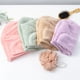 thumbnail image 5 of Toalla para el cabello, paquete de 2 gorros de secado rápido para mujer, turbante para el cabello súper absorbente y de secado rápido, 5 of 5