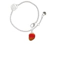 thumbnail image 2 of Delight Jewelry Silvertone 3-D Enamel Mango Silver-tone Rose Link Chain Bracelet, 6.25"+1.75" Extender, 2 of 4