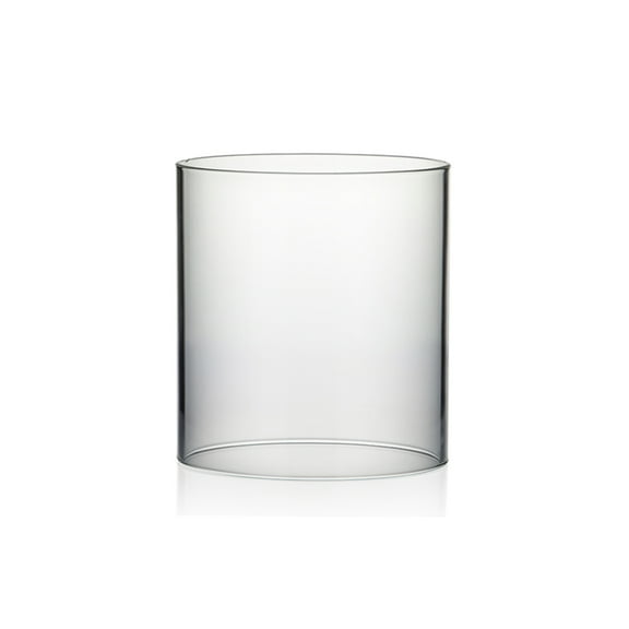 WGVI Hurricane Candle Holder Sleeve, Wide 5.5", Height 6", Clear Glass Cylinder Open Both Ends, Chimney Tube, Open Ended Candle Shade, 1 Piece