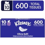 Kleenex Ultra Soft Facial Tissues, 10 Cube Boxes, 60 Tissues per Box, 3-Ply