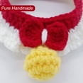 thumbnail image 3 of Collar de gato tejido con lazo, bufanda para mascotas, toalla de Saliva, disfraz bonito, 3 of 5