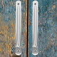 thumbnail image 1 of OULII 2 Pcs Poignée de Porte de Portail Extérieur en Acier Inoxydable Argent Anti-impact pour Portes de Grange, 1 of 8
