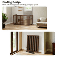 thumbnail image 5 of Smart FENDEE Bamboo Dog Gate Freestanding 4 Panel Pet Gate for Doorways, 2 Support Feet, Espresso, 5 of 7