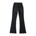 thumbnail image 5 of EHQJNJ Straight Leg Jeans for Women Petite Flared Jeans for Women Women's High Waist Slit Slightly Flared Jeans To Look Thinner and Taller, 5 of 5