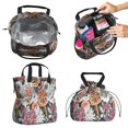 thumbnail image 2 of Pioneer Flower Floral Print Pattern Drawstring Lunch Bag Women - Drawstring Lunch Bag Insulated for Work Office - Stain-Resistant Large Lunchbags for Women with Multi-Pockets, 2 of 6
