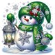 thumbnail image 1 of 5D DIY Taladro en Forma Especial Parcial Muñeco Nieve Navidad 30x30cm, 1 of 9