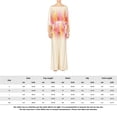 thumbnail image 2 of Traje De Viaje De Satén Conjuntos de 2 piezas para damas Trajes de manga larga con estampado de primavera Traje diario (Rosa XL) Cgtredaw para Mujer Rosa T XXL, 2 of 6